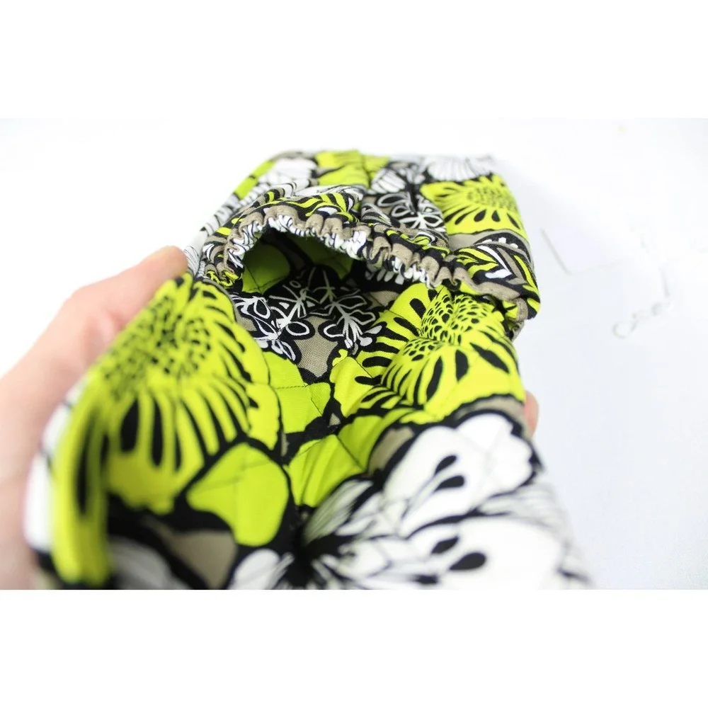Vera Bradley Lemon Parfait Quilted Flat Iron Travel Case Eyeglass Pouch Floral